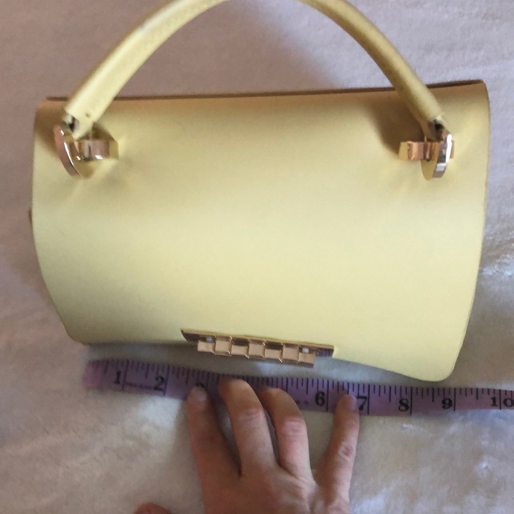 Zac Posen Lemon Yellow Floral Strap Shoulder Bag - Picture 8 of 8